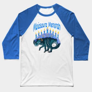 TWD Holidinos: Maiasaura Menorah (Text) Baseball T-Shirt